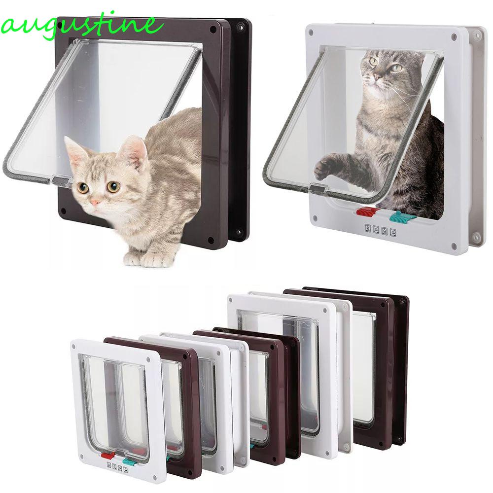 Cửa An Toàn Chống Thời Tiết Thiết Kế Đơn Giản 4 Chiều Bằng ABS Dành Cho Mèo Cưng