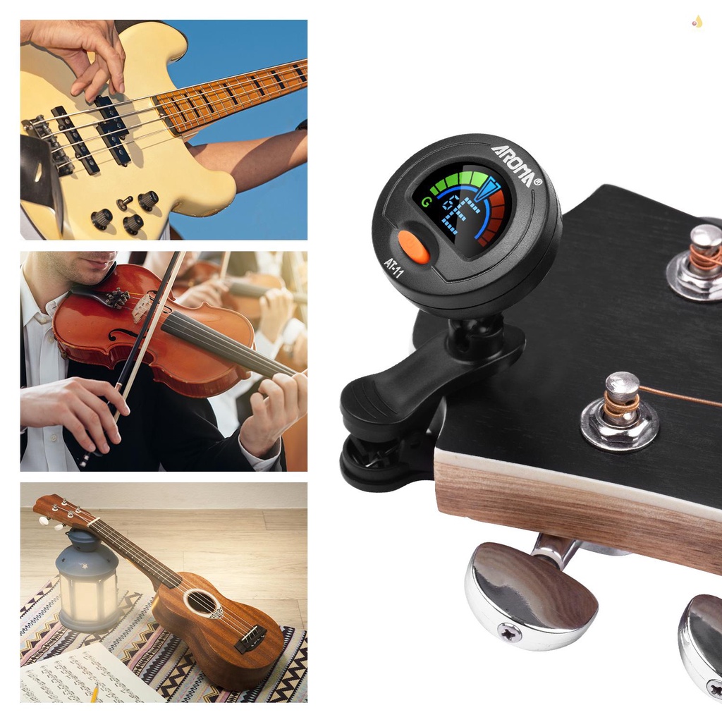 Kẹp Điều Chỉnh Tông AT-11 Có Màn Hình Màu Cho Guitar Bass Ukulele Violin