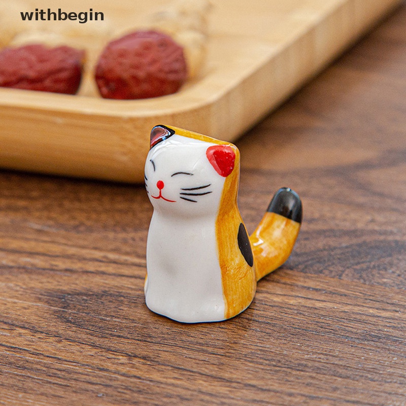 Giá Đỡ Muỗng Đũa Hình Mèo May Mắn Bằng Sứ Dễ Thương Trang Trí Nhà Bếp