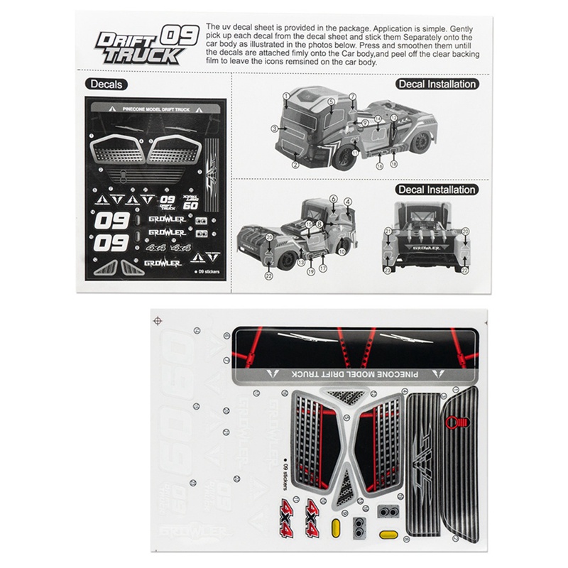 Vỏ Thân Xe Có Đèn LED Dành Cho Xe Hơi Điều Khiển Từ Xa SG1610 SG 1610 1 / 16 SG1610