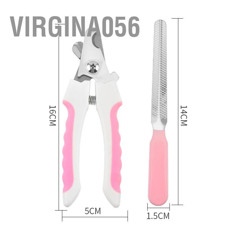 Virgina056 Kéo Cắt Móng Cho Thú Cưng Bằng Thép Không Gỉ Chân Làm Đẹp Chải Lông Dụng Cụ Chó Với Dũa Mèo