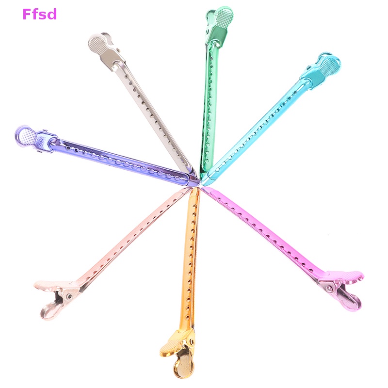 Bộ 6 Kẹp Tóc Mỏ Vịt Bằng Kim Loại Chuyên Dụng Cho Salon