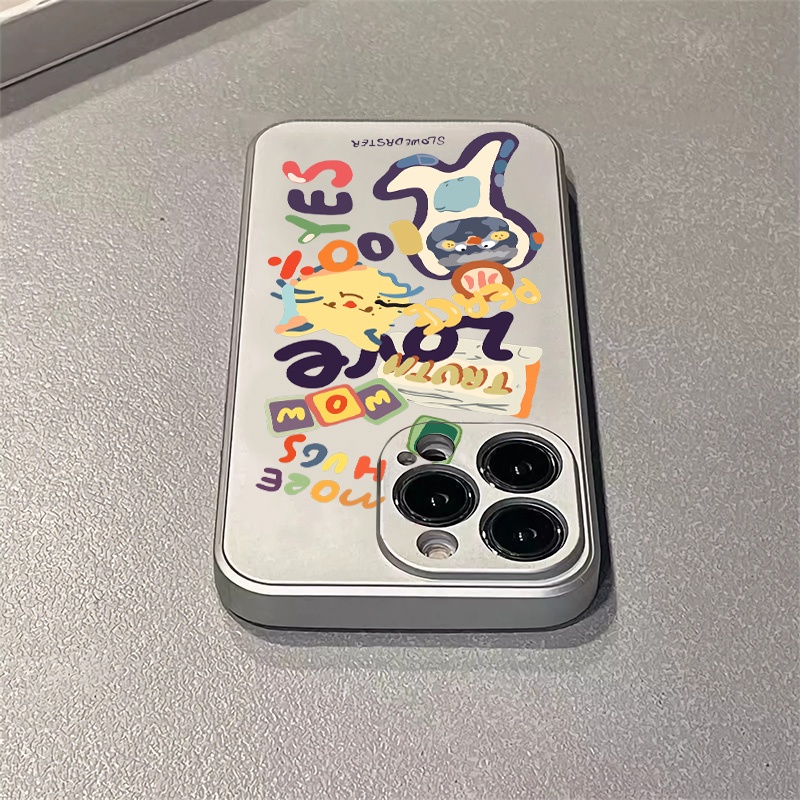 Vỏ mềm tương thích cho IPhone 11 12 13 14 Pro Max XR X 7 8 Plus XS Max SE 2020 Vỏ điện thoại silicon đáng yêu sang trọng Vỏ mạ điện màu bạc