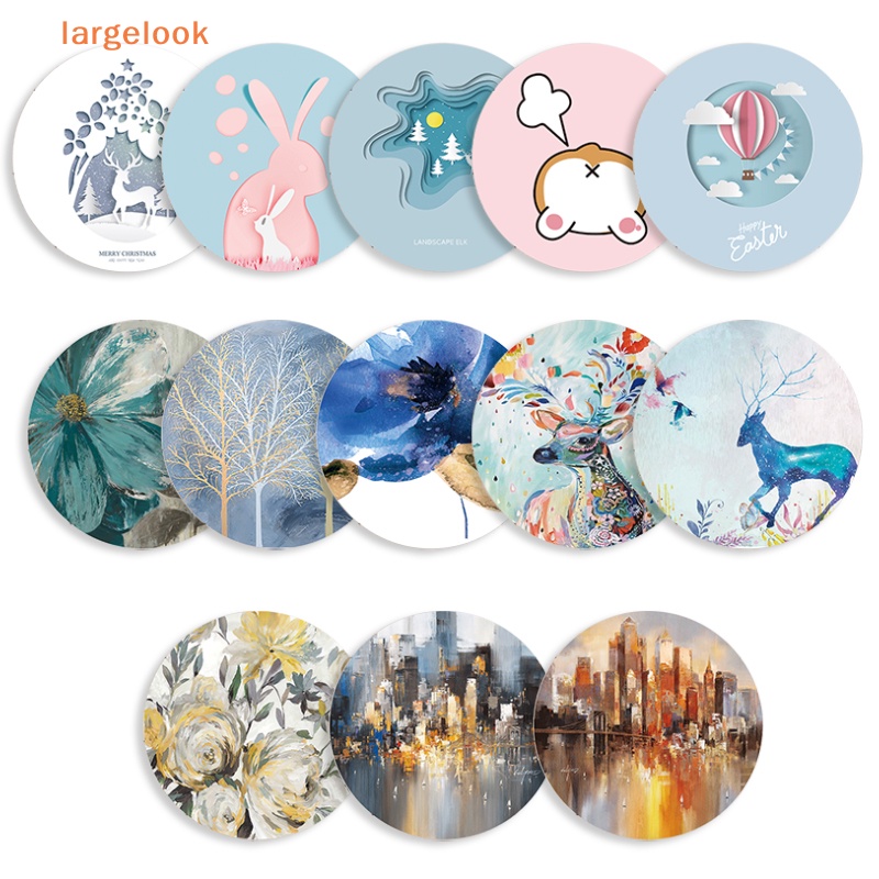 Thảm Lót Chuột Tròn 20CM Chống Trượt In Hình Hoạt Hình Dễ Thương