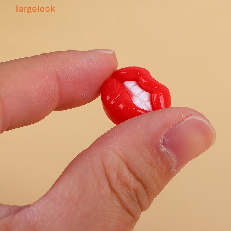 Set 10 Móc Khóa Hình Đôi Môi Bằng Nhựa Resin Phong Cách Châu Âu Quyến Rũ