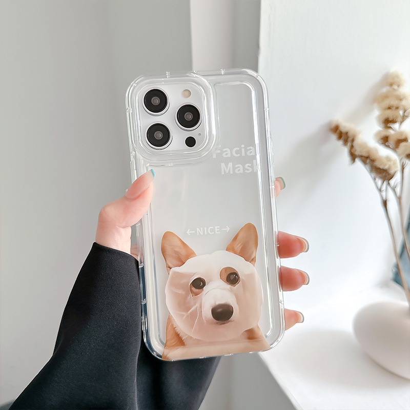Ốp Điện Thoại Túi Khí Chống Sốc In Hình Cún Hoạt Hình Cho iphone14promax / 13 / 12 / 11 / XR / XS / X / XSMAX / 6 / 6SPLUS / 7 / 8PLUS