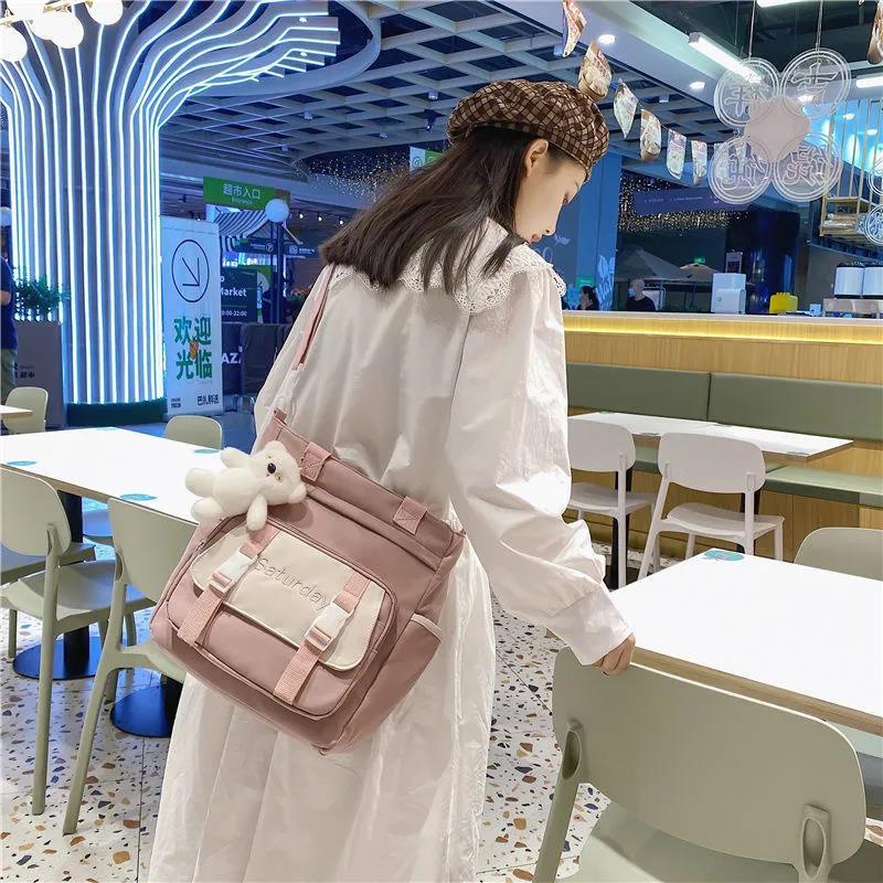 Túi Xách Canvas Sức Chứa Lớn 28X Phong Cách Hàn Quốc Dễ Phối Đồ Cho Nữ