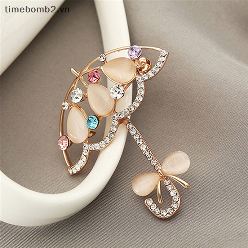 Ghim Cài Áo Hình Cây Dù Hoạt Hình Tráng Men Thời Trang