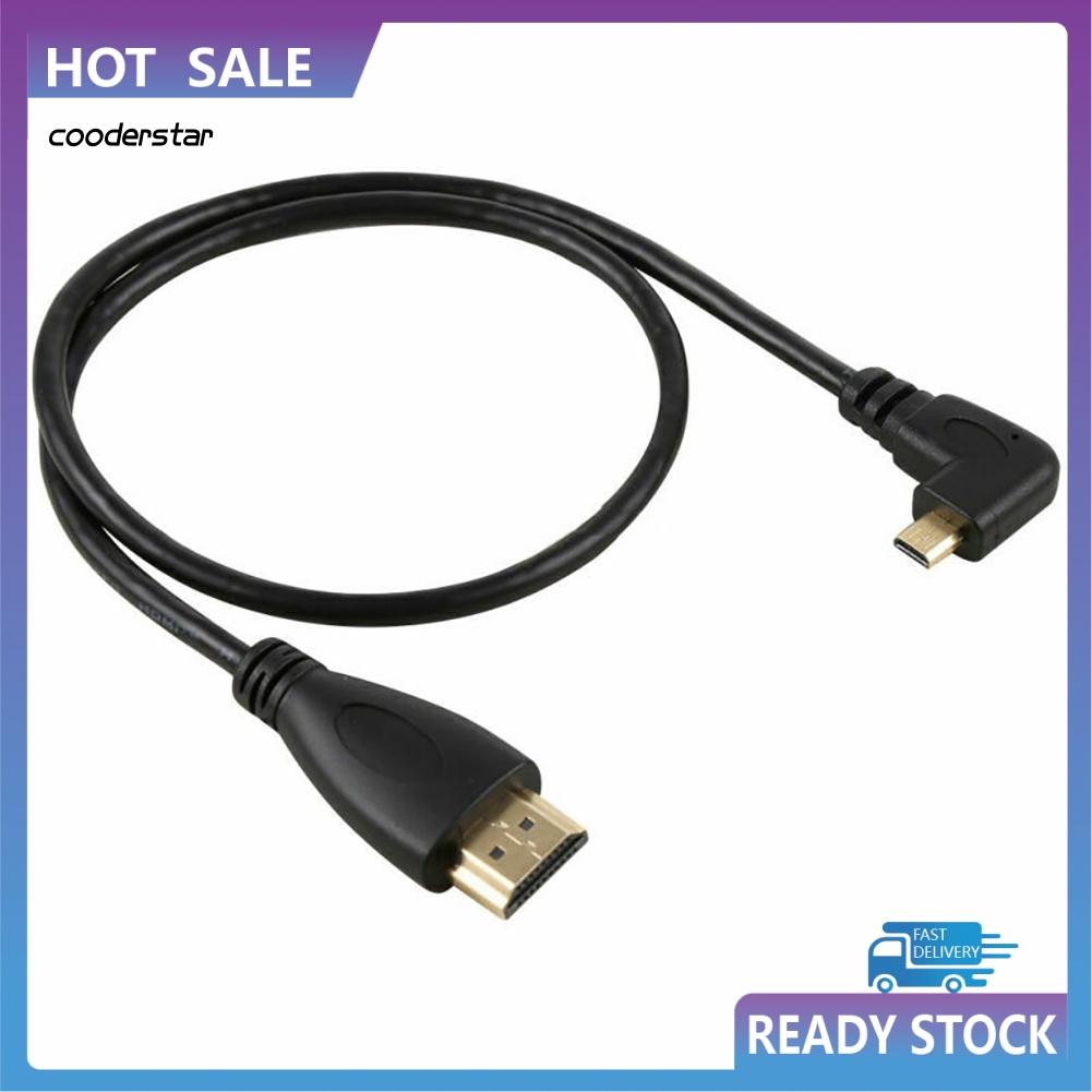 Dây Cáp Chuyển Đổi Cổng Micro HDMI Sang HDMI 1.4 1080P HDTV Góc 90 Độ Chuyên Dụng
