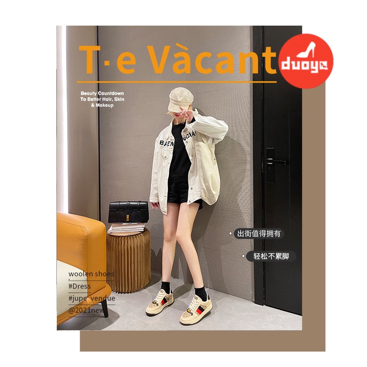 Giày Thể Thao Đế Dày Thời Trang Xuân Hè Hàn Quốc 2022 Dễ Phối Đồ