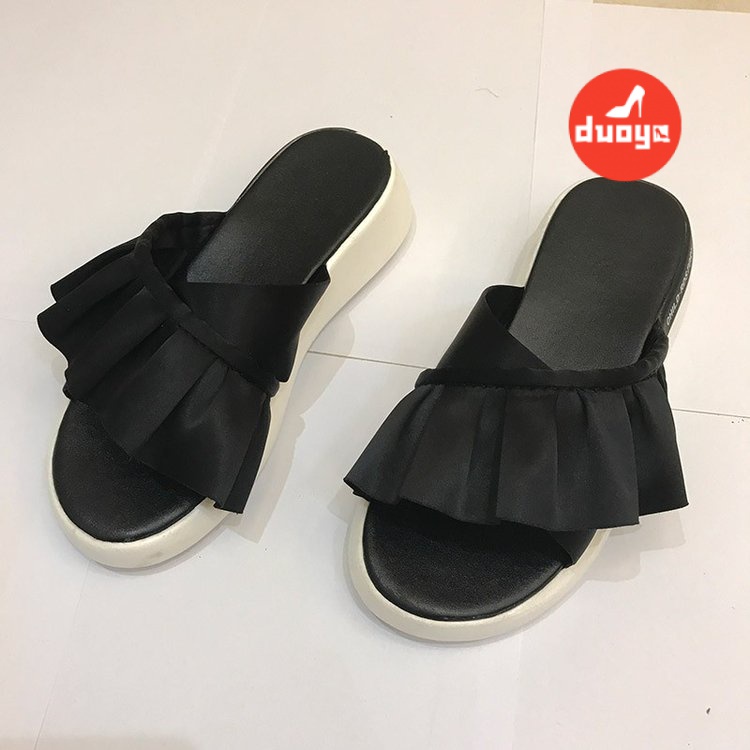 Dép Xỏ Ngón Đi Biển Đế Phẳng Chống Trượt Thời Trang Mùa Hè Đơn Giản Dành Cho Bạn Nữ