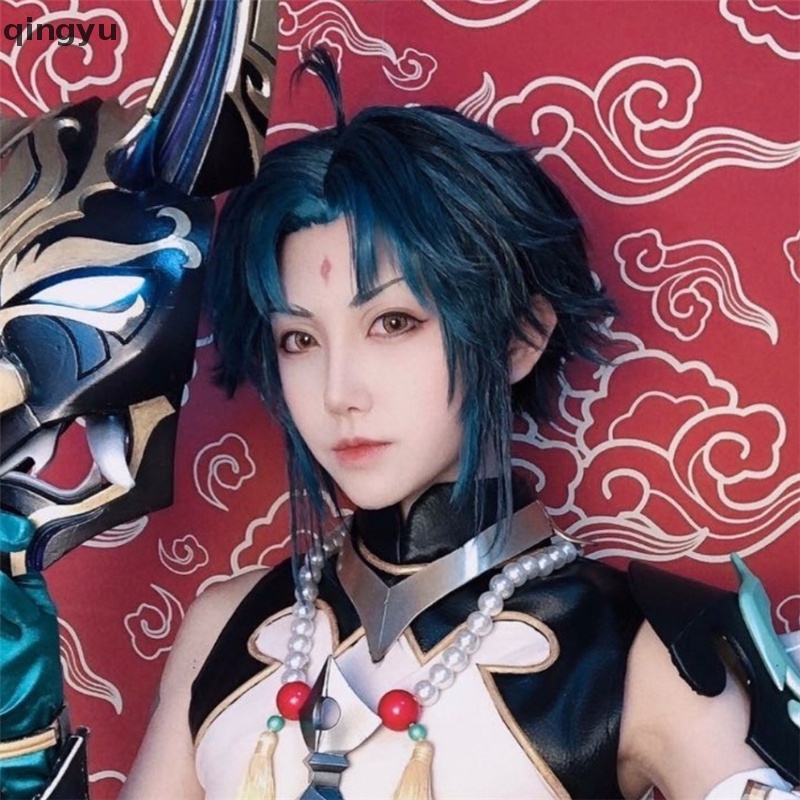 Bộ Tóc Giả Màu Xanh Lá Cây 40cm Hóa Trang Nhân Vật Anime Cho Nam