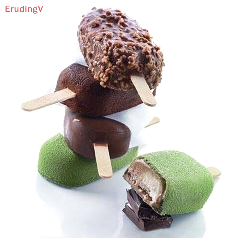 Khuôn Làm Kem Que 8 &amp; 4 Ngăn Bằng Silicon Dày Dặn Tiện Dụng