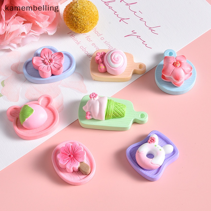 Set 10 Hoa Anh Đào Mini Bằng Nhựa Resin Trang Trí Ốp Điện Thoại