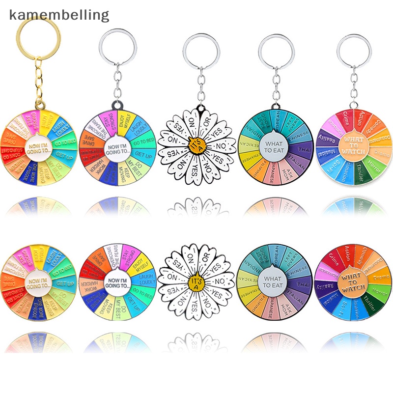 Kamembelling Móc Khóa Dạng Bánh Xe Xoay Hình La Bàn Màu Sắc Khó Chịu Trang Trí Túi Xách