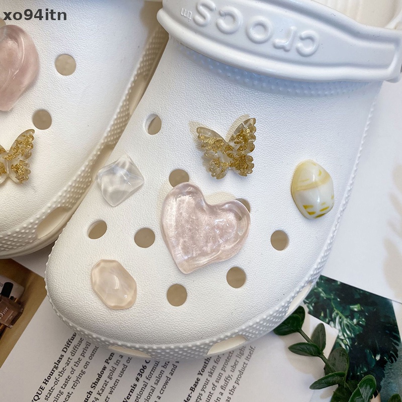 Khóa Hình Trái Tim / Bướm / Chữ Ch Thời Trang Dùng Trang Trí Giày Dép DIY