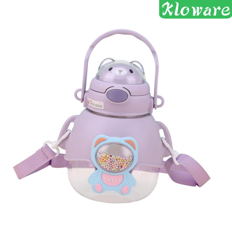 Bình Nước Có Ống Hút Họa Tiết Hoạt Hình Dành Cho Thanh Thiếu Niên Cắm Trại