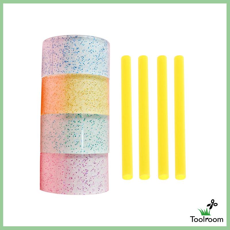 Bộ 4 Cuộn Băng Dính Nano Lấp Lánh Trong Suốt Dùng Trang Trí Thủ Công DIY