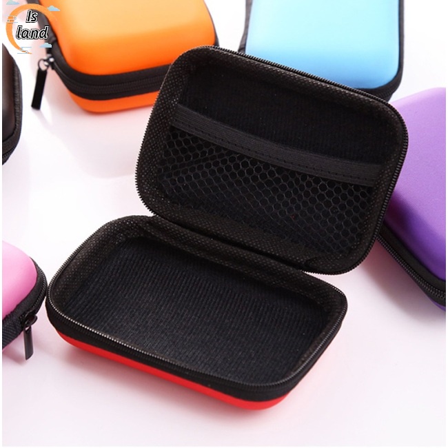 Túi Da Eva Cứng Đựng Tai Nghe Dây Cáp Usb Gọn Nhẹ