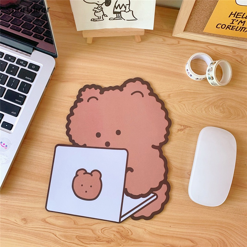 Đệm Lót Chuột Máy Tính Bằng Cao Su Mềm Chống Trượt In Hình Gấu Hoạt Hình