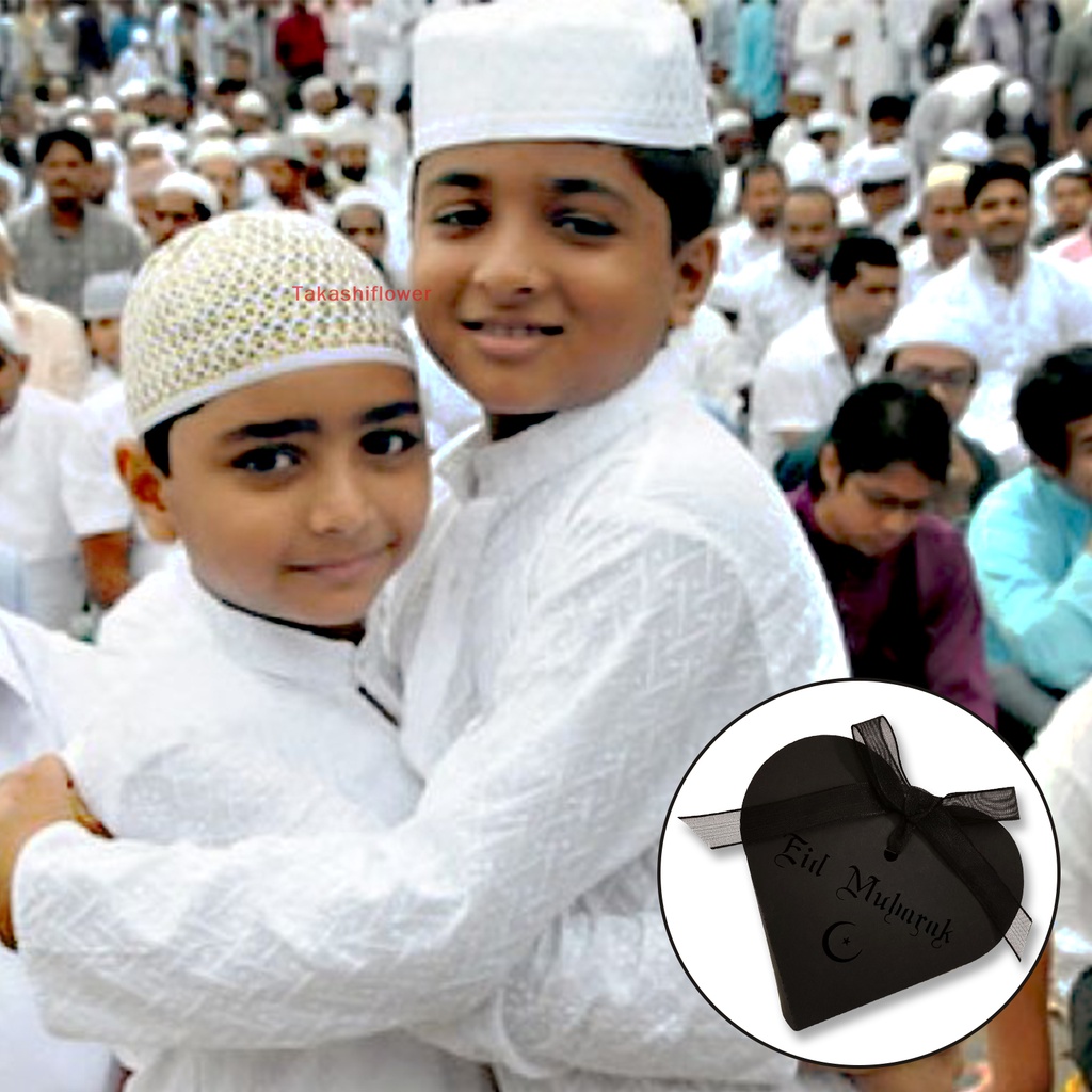 Hộp Giấy Đựng Kẹo In Họa Tiết Eid Mubarak Kiểu Hồi Giáo Dùng Làm Quà Tặng