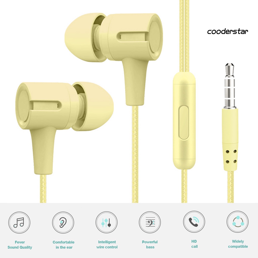 Tai Nghe Nhét Tai Jack 3.5mm Bass Trầm Có Micro Chuyên Dụng Cho Điện Thoại