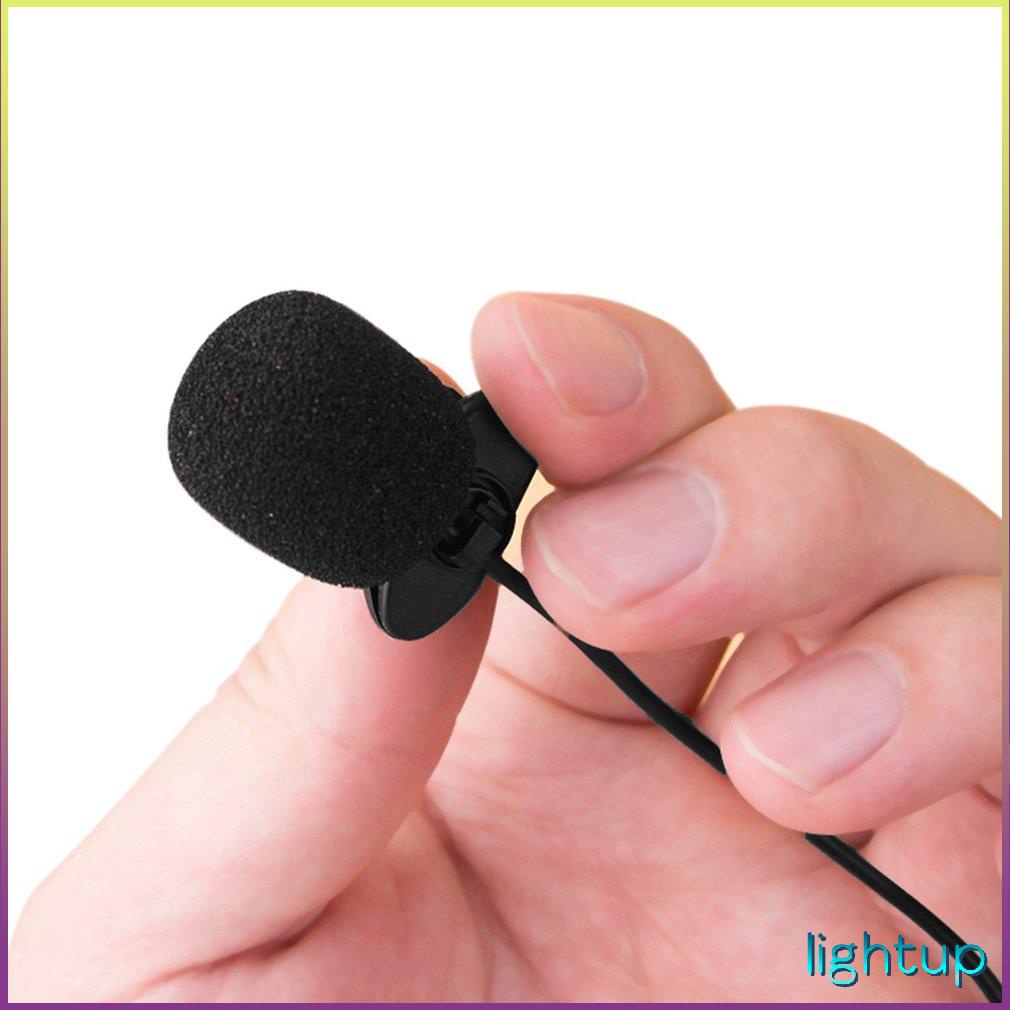 Micro Phòng Thu Mini Di Động 3.5Mm Bài Diễn Văn Kẹp Máy Tính Xách Tay Giảng Dạy Đen Mic