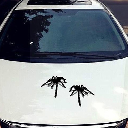 1 Cặp Đề Can Dán Xe Hơi Hình Nhện 3D Bằng Nhựa PP