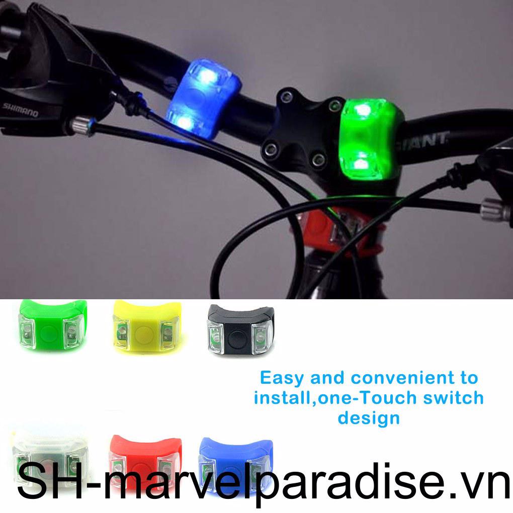 Bộ 2 Đèn LED Gắn Tay Lái Xe Đạp Độ Sáng Cao Chống Mài Mòn
