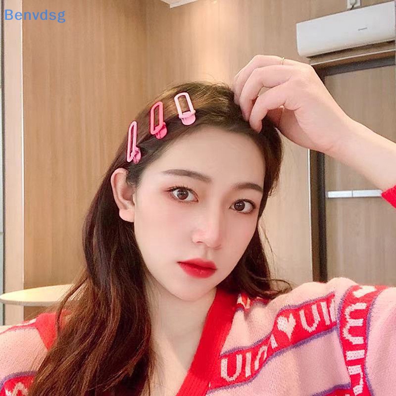 Bộ 3 Kẹp Tóc Kim Loại Màu Sắc Ngọt Ngào Thời Trang