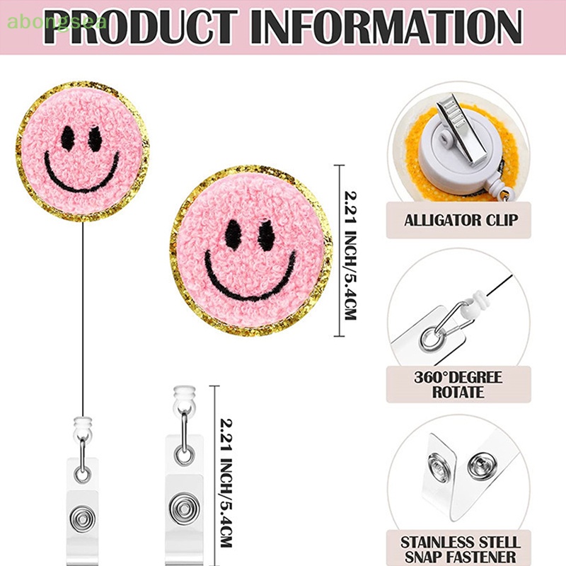 Abongsea Móc Treo Thẻ Bằng Nhựa ABS Có Thể Thu Gọn Tiện Dụng Cho Y Tá / Học Sinh