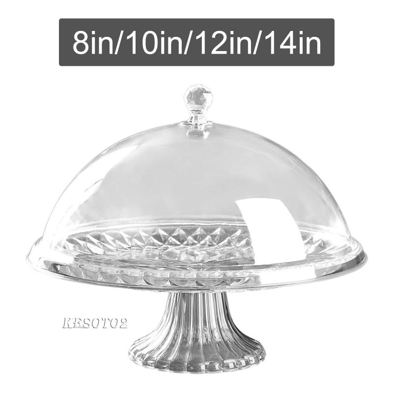 Set 2 Đĩa Đựng Bánh Kèm Nắp Đậy Dày Dặn 8in Tiện Dụng Cho Nhà Bếp