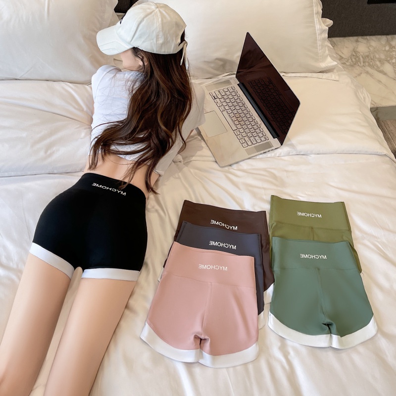 Quần Short Thể Thao Mỏng Màu Sắc Tương Phản Thời Trang Cho Nữ