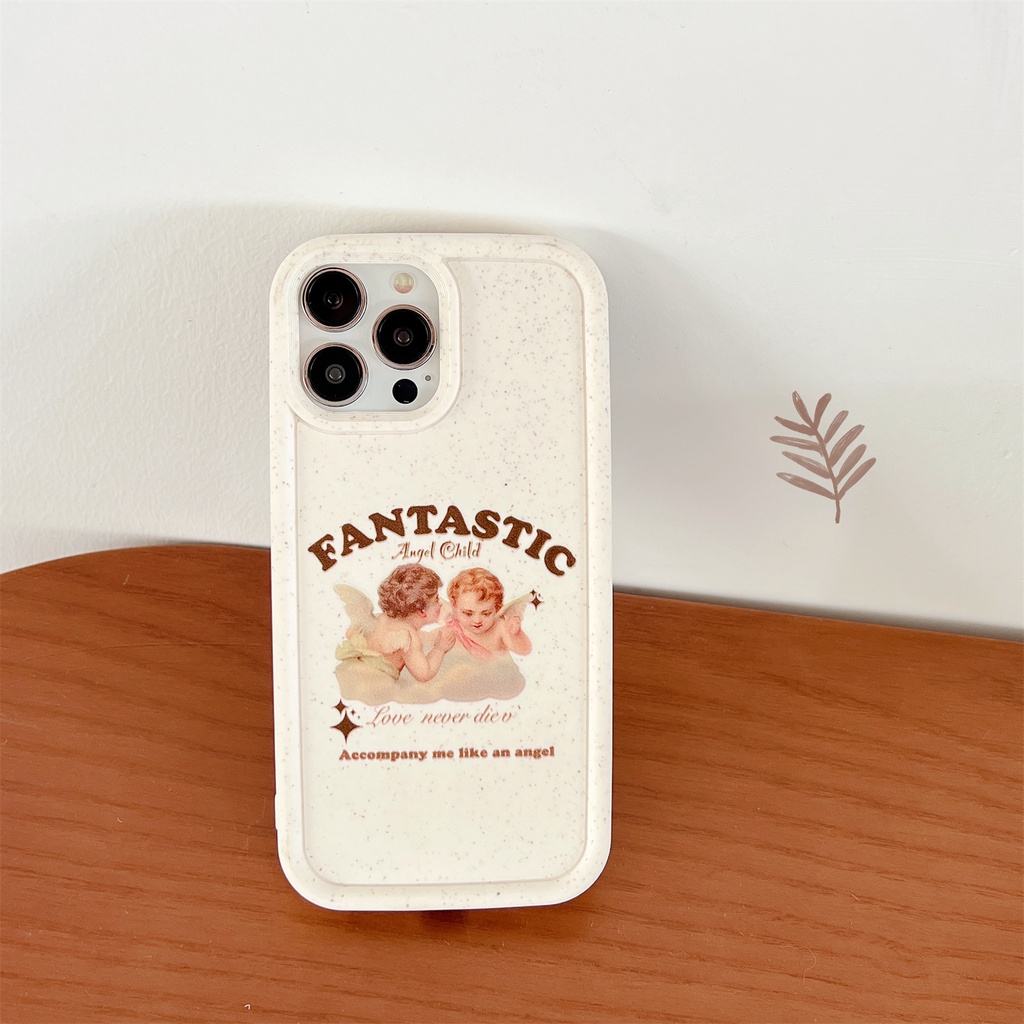 Ốp Điện Thoại TPU Silicon Mềm Chống Sốc In Hình Thiên Thần Phong Cách Retro Cho iPhone 14 13 12 11 PRO MAX