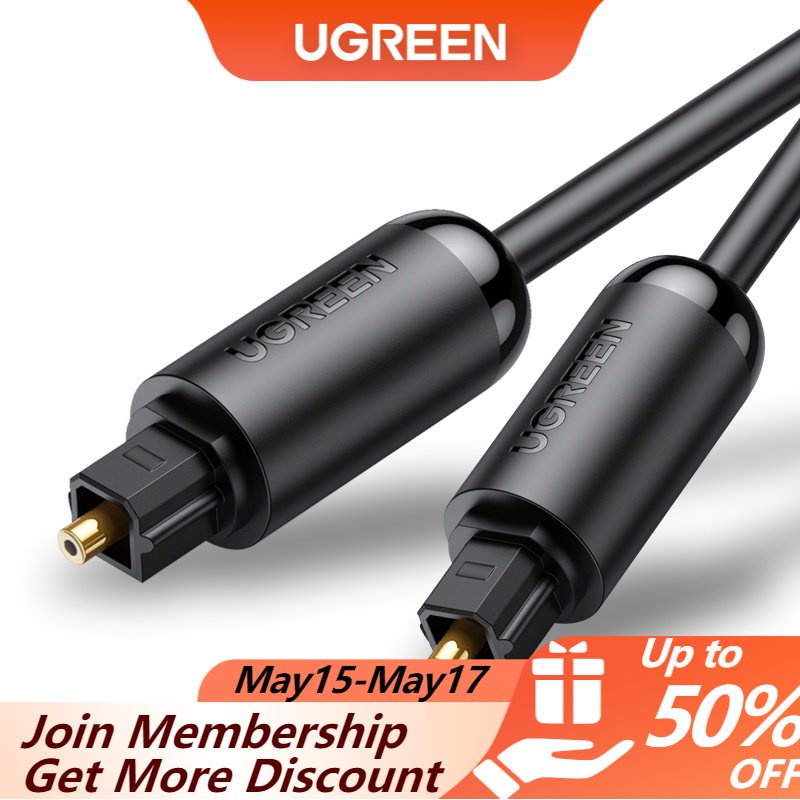 Dây cáp quang TOSLINK kỹ thuật số Ugreen SPDIF khuếch đại loa Blu-ray Xbox 360 Soundbar chất lượng cao