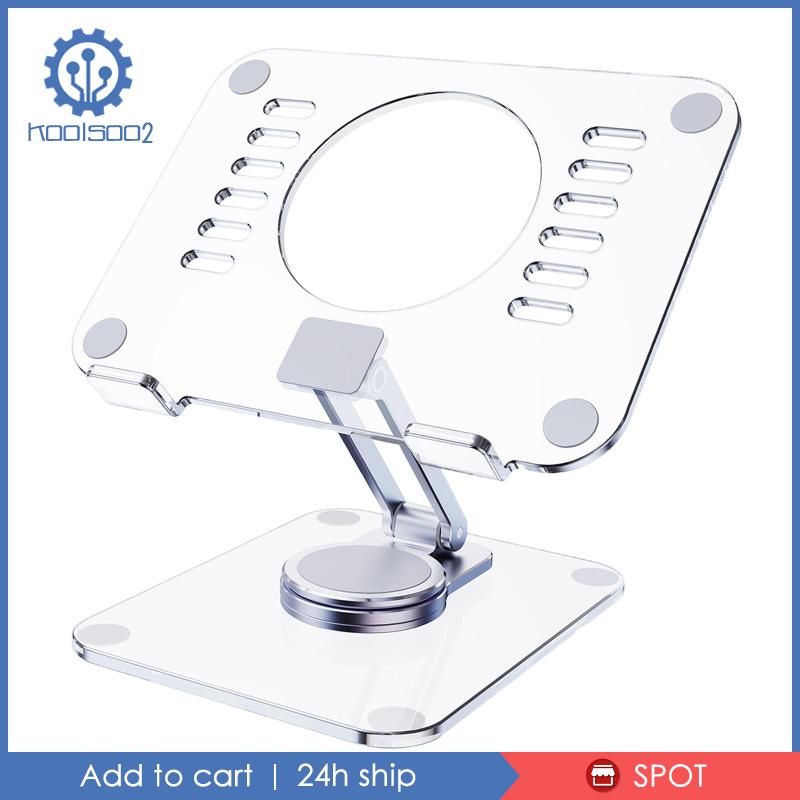Giá Đỡ Máy Tính Bảng Bằng Acrylic Trong Suốt Xoay 360 Độ Koolsoo2