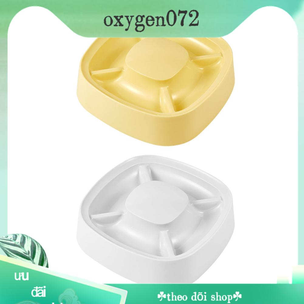 Oxygen072 Cát Ăn Chậm Ngăn Nghẹt Thở 4 Khe Làm Mịn Nhựa PP Bền Đa Năng Bát Thức Cho Mèo Thú Cưng Kích Thước Nhỏ