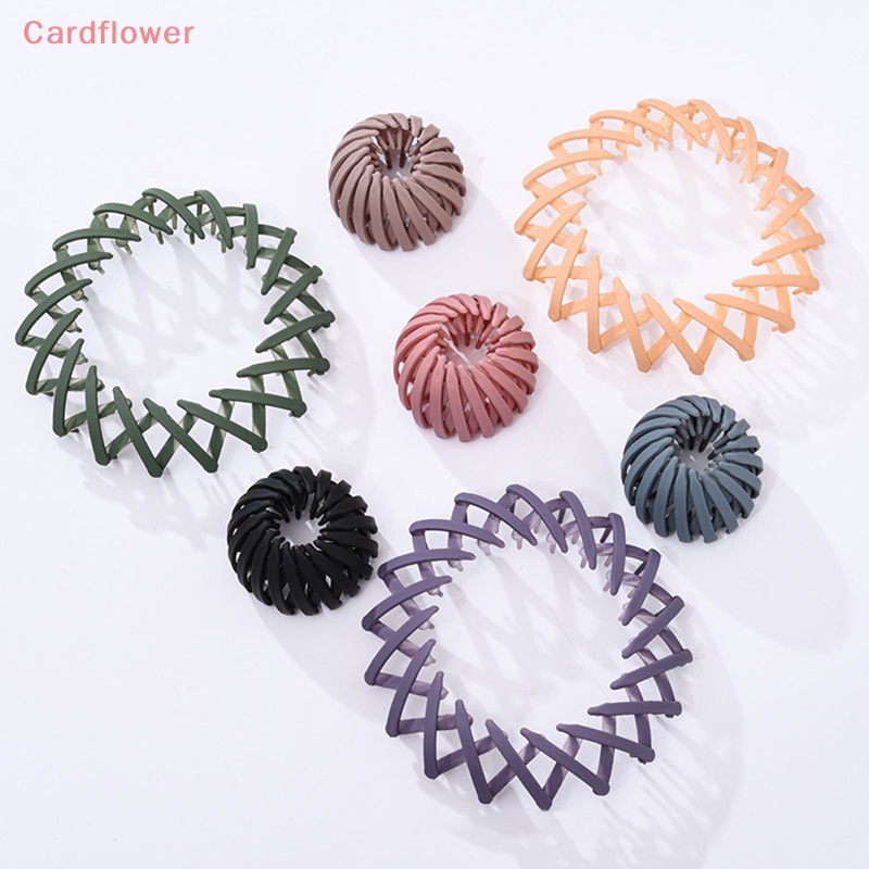 < Cardflower > Kẹp Tóc Đuôi Ngựa Có Thể Thu Gọn Hình Tổ Chim Thời Trang Mới