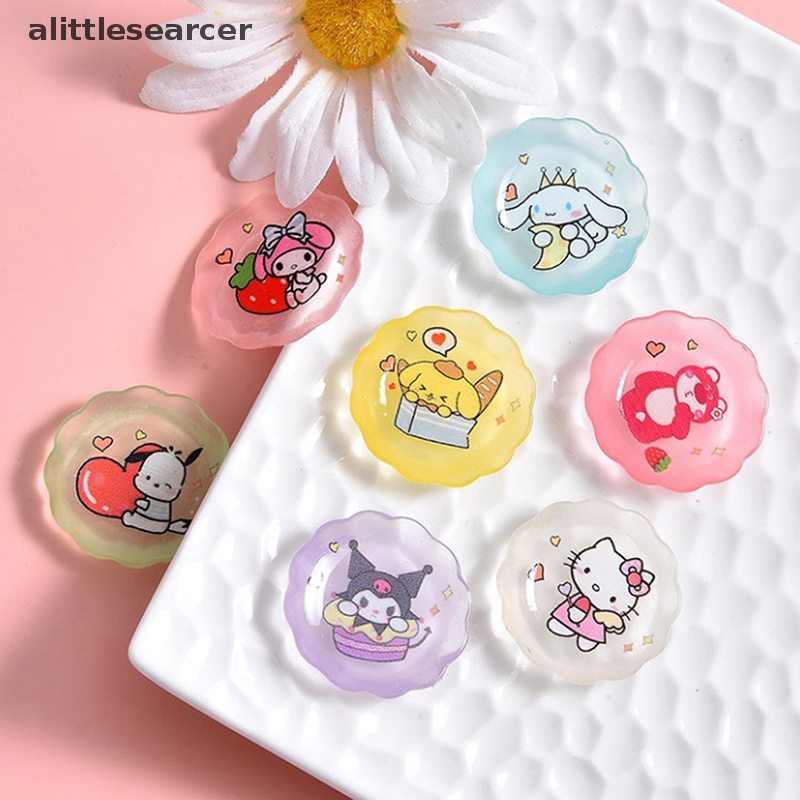 Set 10 Đĩa Sanrios Hoạt Hình Mini Bằng Nhựa Resin Trang Trí Điện Thoại DIY