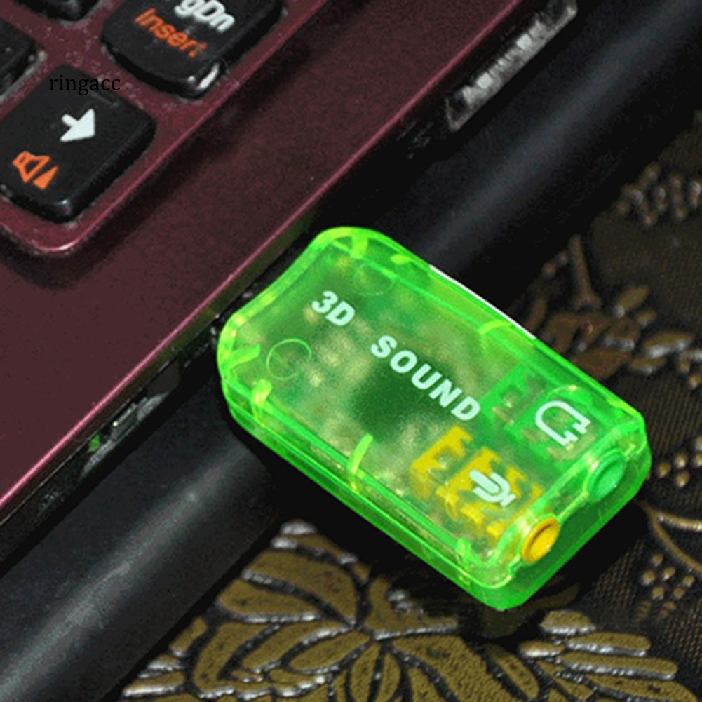 Giắc Chuyển Đổi 5.1 Kênh USB Sang Giắc Cắm 3.5mm Cho PC 3D Thẻ