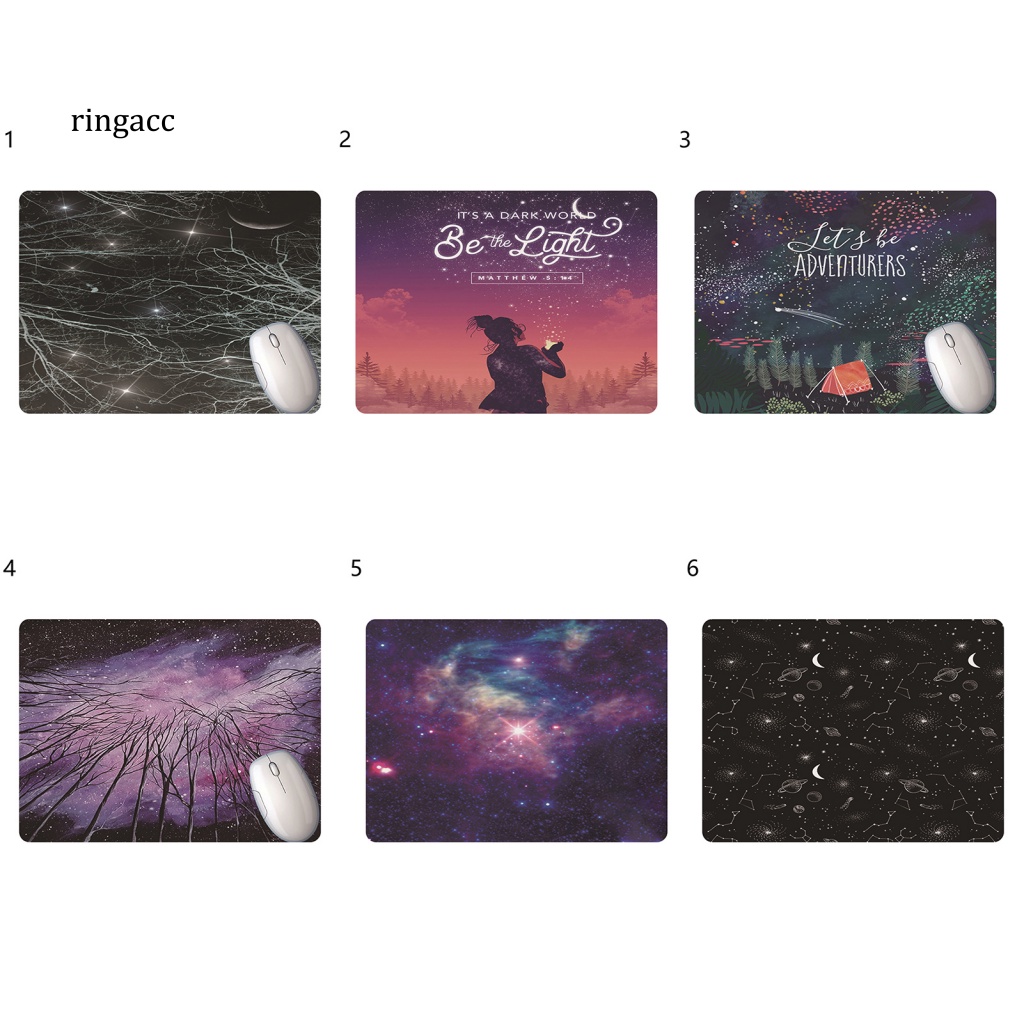 Tấm Lót Chuột RGA Mềm Chống Trượt Bề Mặt Mịn Họa Tiết Bầu Trời Sao Dành Cho Game Thủ