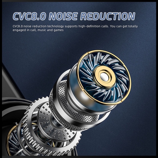 Tai Nghe Zevaret Q8 Bluetooth Không Dây 5.2 Cvc8.0 Chống Ồn Chống Thấm Nước
