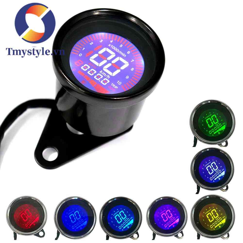 Đồng Hồ Đo Tốc Độ Xe Máy 12V Màn Hình LCD