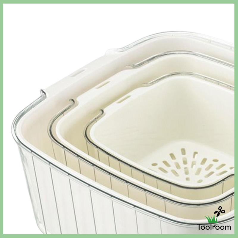 Bộ 3 Dụng Cụ Lọc Hai Lớp Màu Trắng Giúp Tiết Kiệm Không Gian Nhà Bếp