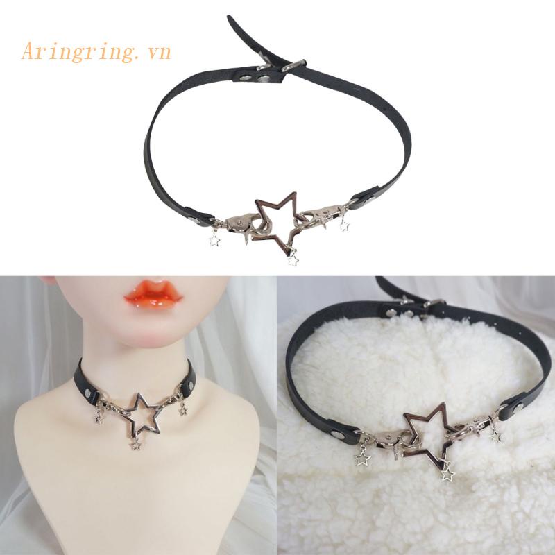 Vòng Cổ Choker Kim Loại Hình Ngôi Sao Năm Cánh Phong Cách Gothic Punk