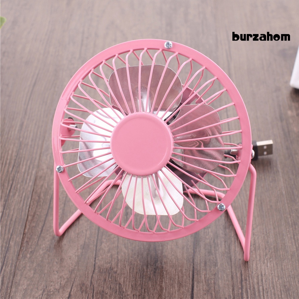 Quạt Kim Loại Làm Mát Để Bàn Kích Thước 4 inch Sạc USB Không Gây Tiếng Ồn Cho Nhà Ở