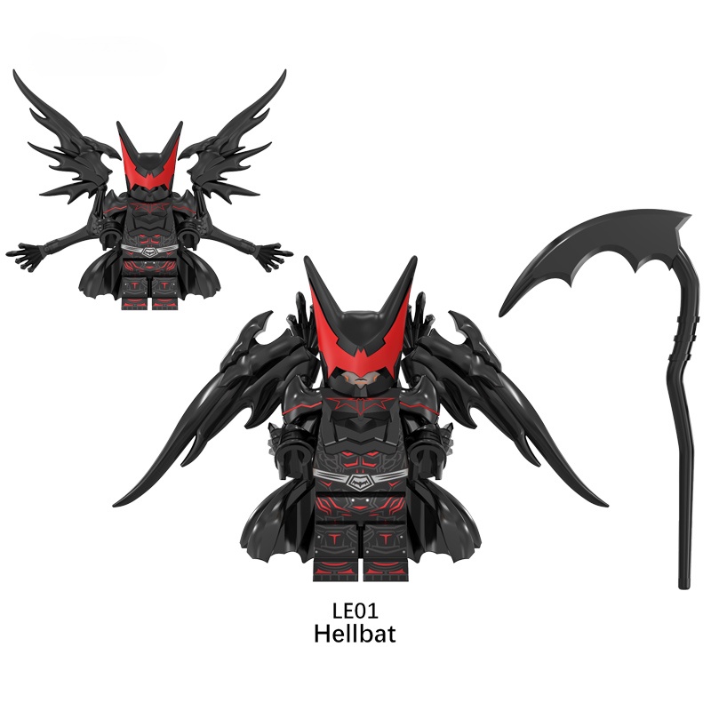 Mô Hình Đồ Chơi Siêu Anh Hùng Hellbat Màu Trắng Đen Mini Làm Quà Tặng Cho Bé