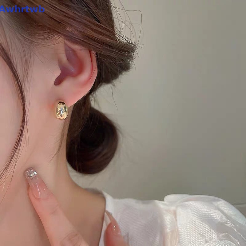 1 Cặp Bông Tai Hợp Kim Hình Hạt Đậu Màu Vàng Phong Cách Hàn Quốc Thời Trang Cho Nữ Mới