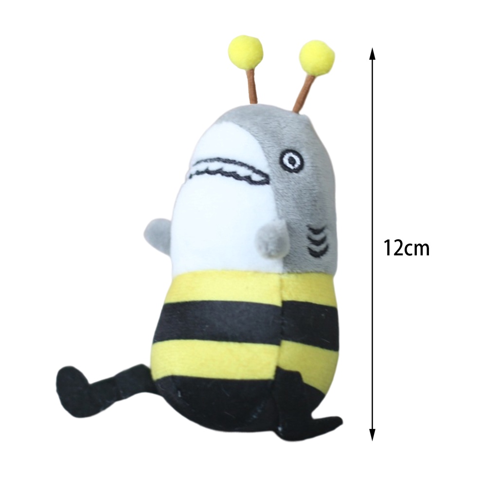 Dây Treo Trang Trí Hình Cá Mập / Dưa Hấu Nhồi Bông Mềm Mại Đáng Yêu 12cm Hoạt Hình