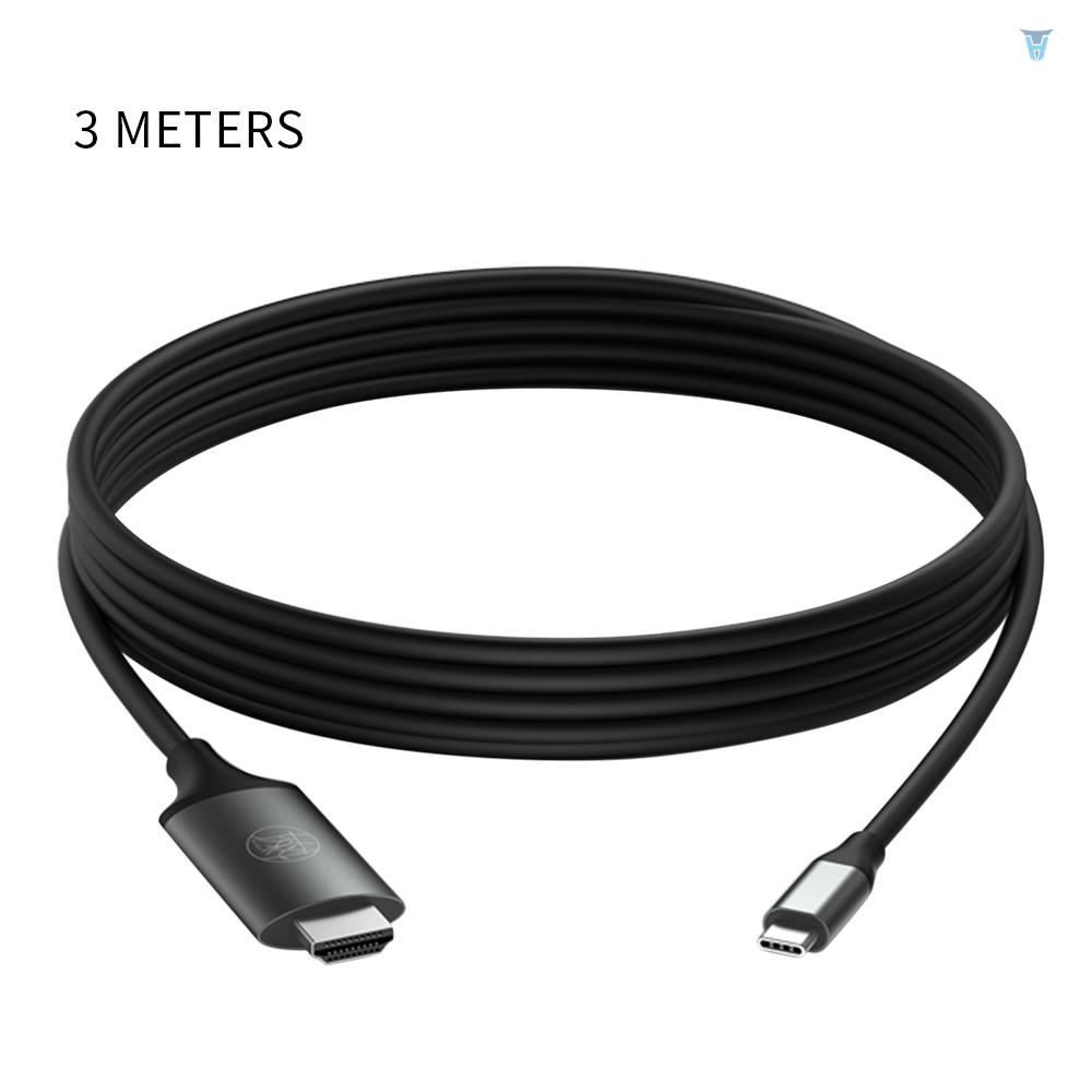 Dây Cáp Chuyển Đổi Giao Diện USB C Sang Giao Diện Đa Phương Tiện Độ Nét Cao 4K Cho Laptop Máy Tính Bảng Dài 3M